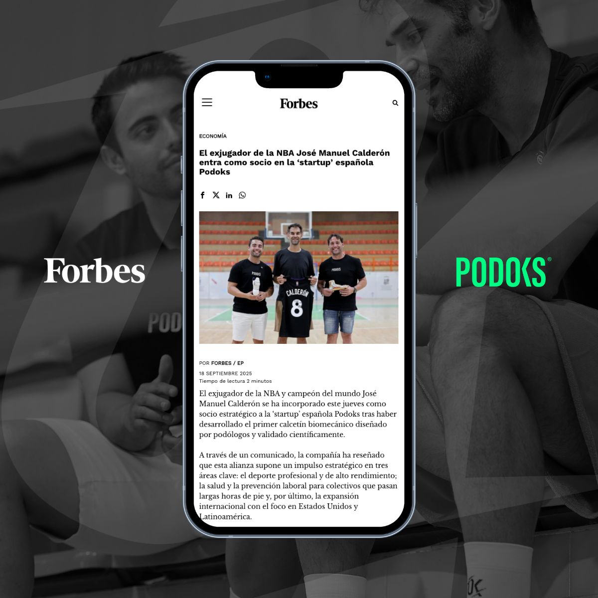 Prensa Forbes Podoks y Calderón NBA