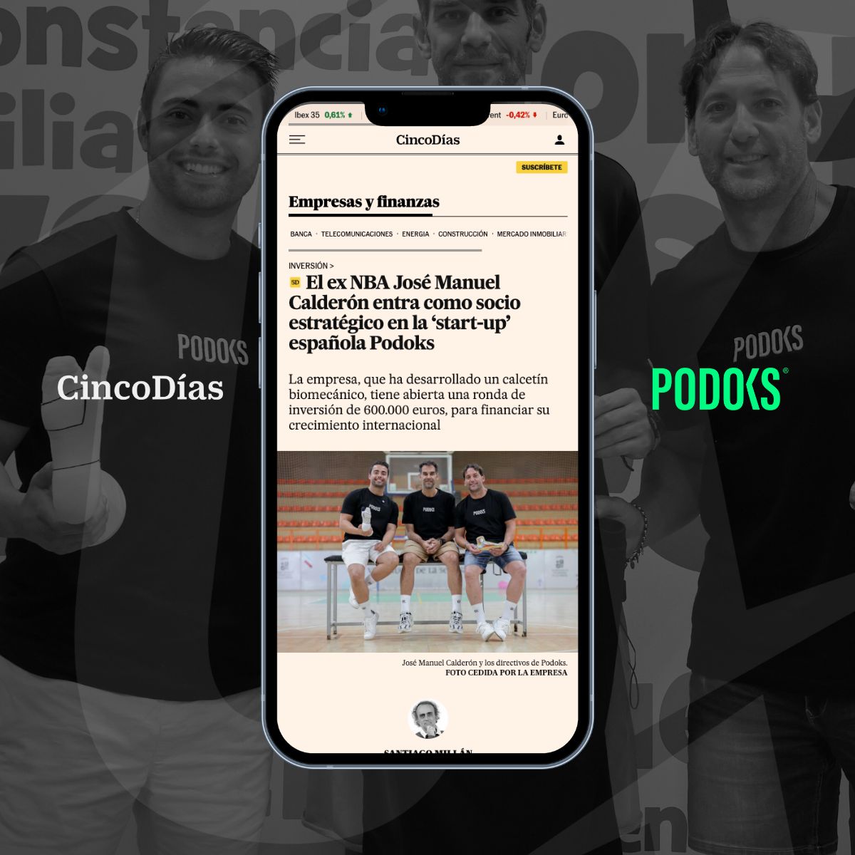 Prensa Cinco Días Podoks y Calderón NBA