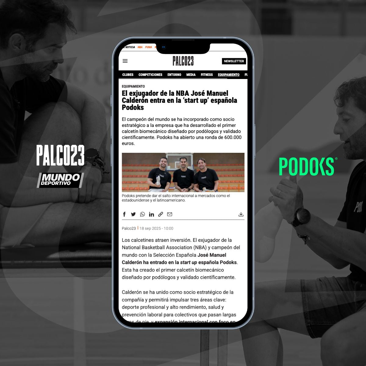 Prensa Mundo Deportivo Podoks y Calderón NBA
