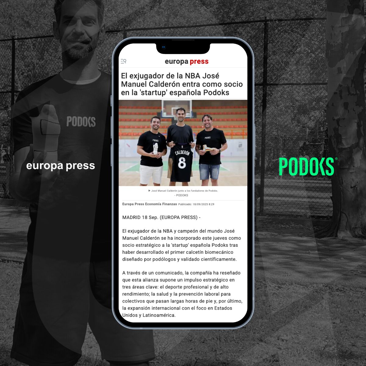 Prensa Europa Press Podoks y Calderón NBA